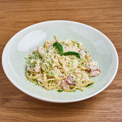 Спагетти Карбонара в Клёво по цене 650 ₽