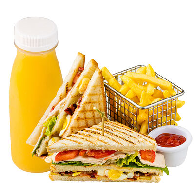 Комбо Клаб-сэндвич/фреш апельсин в АндерСон по цене 1100 ₽