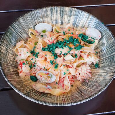 Паста с морепродуктами в Цех этого города по цене 658 ₽