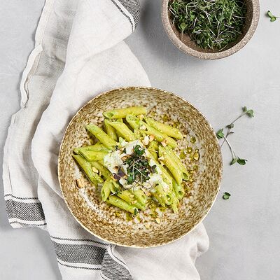 Пенне со страчателлой, песто и кешью в Гастробар DOM по цене 450