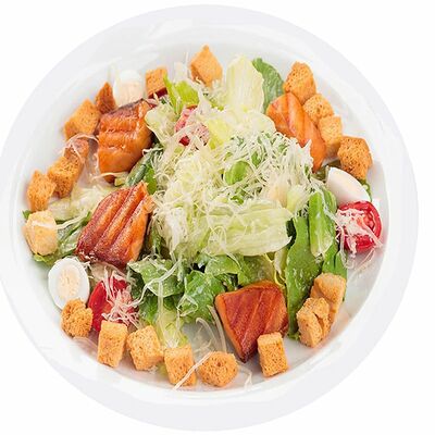 Салат Цезарь с лососем в Spb по цене 495 ₽