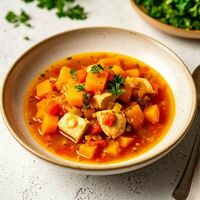 Гуляш из куриной грудки с овощами в Банхоф