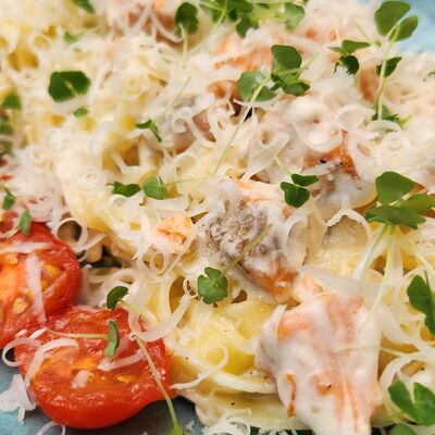 Паста с красной рыбой в Территория вкуса по цене 680 ₽