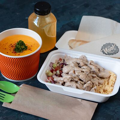 Обед с индейкой и кускусом в Noot по цене 559 ₽