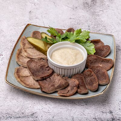 Язык говяжий с хреном в Афрасиаб по цене 595 ₽