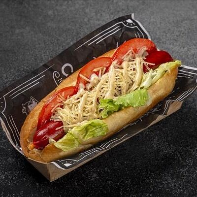 Хот-дог Цезарь халяль в BurgerSpot по цене 505 ₽