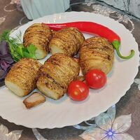 Картошка с салом на мангале в Mix гриль