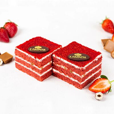 Красный бархат пирожные-дуэт в У Палыча. С пылу, с жару! по цене 469 ₽