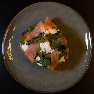 Вафля из батата с лососем в Вок&Вафля по цене 590 ₽