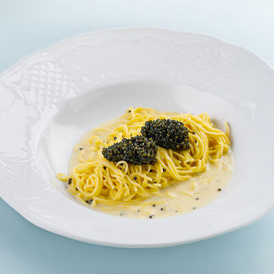 Тальолини с черной икрой в Терраса по цене 5990 ₽