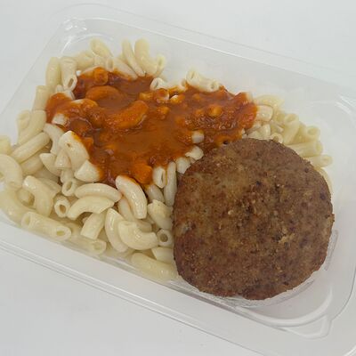 Биточек из индейки по-селянски с макаронами в Gost Food по цене 300 ₽