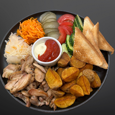 Шаурма на тарелке в Любимые мгновения по цене 1000 ₽