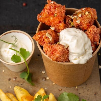 Попкорн из курицы с кремом из сырка дружба в Сытый Лось по цене 540 ₽