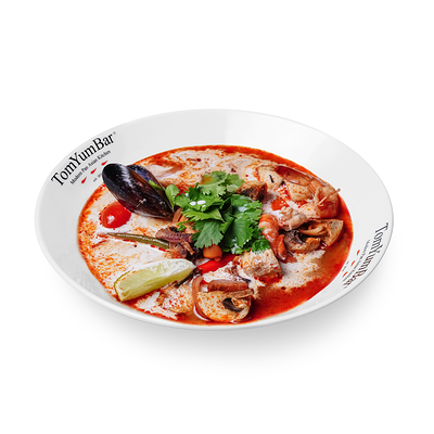 TomYum с морепродуктами с доброй порцией пропаренного риса в TomYumBar по цене 888 ₽