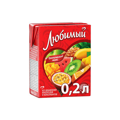 Сок Тропический микс с трубочкой Любимый в Тимс пицца по цене 50 ₽