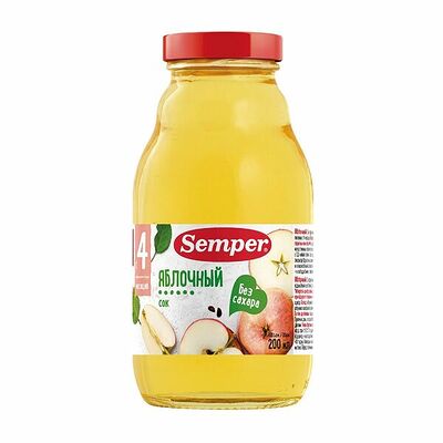 Сок яблочный с 3 месяцев, Semper Швеция в Азбука Вкуса Экспресс Меню по цене 146 ₽