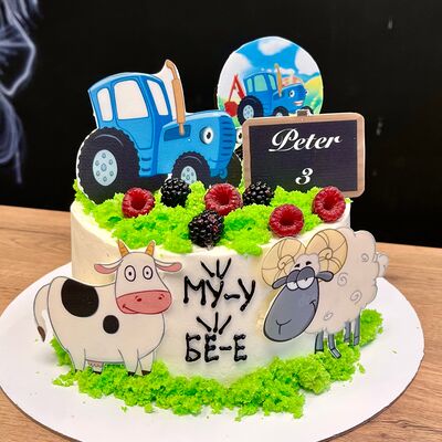 Торт Синий трактор в Nu Natali Cakes по цене 4950 ₽