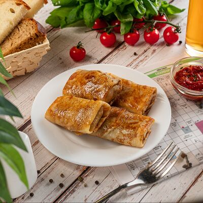 Блинчик фаршированный с ветчиной с сыром (1 шт) в Среда по цене 70 ₽