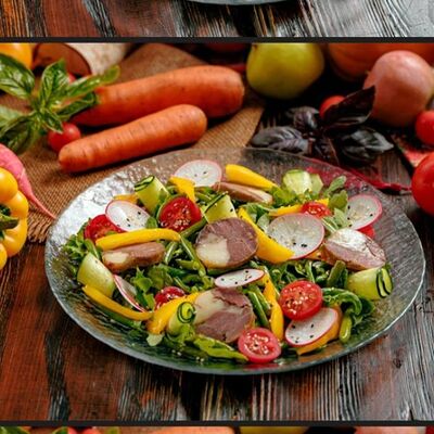 Салат с копчёным казыв Антрекот по цене 5000 ₸