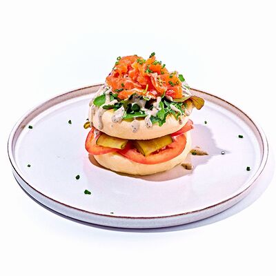 Панкейк лосось в Fluffy Fluffy по цене 882 ₽