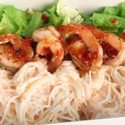 Фунчоза с креветками в Тай дай по цене 390 ₽