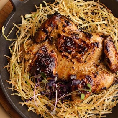 Цыпленок Дьяволо в Fatto a mano по цене 1200 ₽