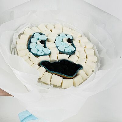 Букет привидение из мармелада и маршмеллоу на Хеллоуин Halloween в Дарите красиво по цене 4890 ₽