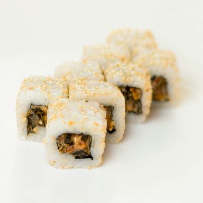 Ролл Острый угорь в Цунами по цене 418 ₽