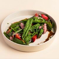 Салат с ростбифом, томатами и зеленью в Mouflon