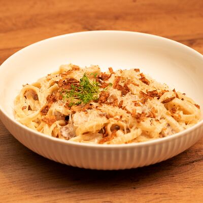 Сливочная паста с беконом в Про.Мясо по цене 600 ₽