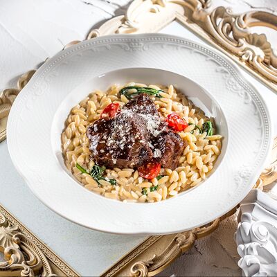 Телячьи щечки с орзо в After по цене 1190 ₽