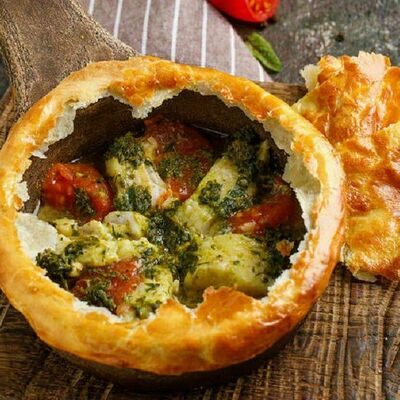 Ароматный судак в Баклажан в ТЦ 