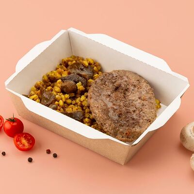 Бифштекс из мраморной говядины с полбой и грибами в ЛюдиЛюбят по цене 303 ₽