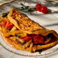Омлет с овощами в Бисквит