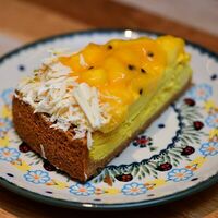 Чизкейк манго-маракуйя в Сыроварня