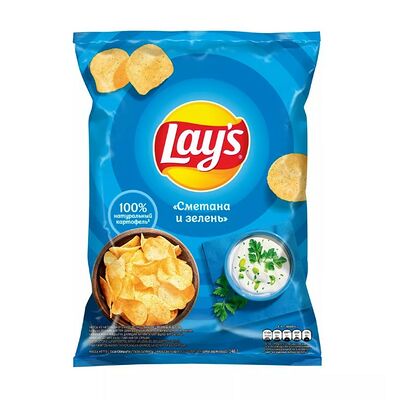 Лейс Сметана зелень в Хмель и солод по цене 149 ₽