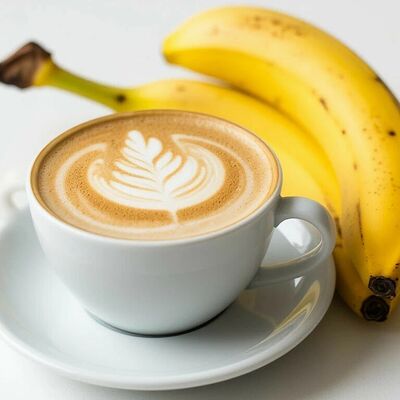 Банановое капучинов Пончик по цене 360 ₽