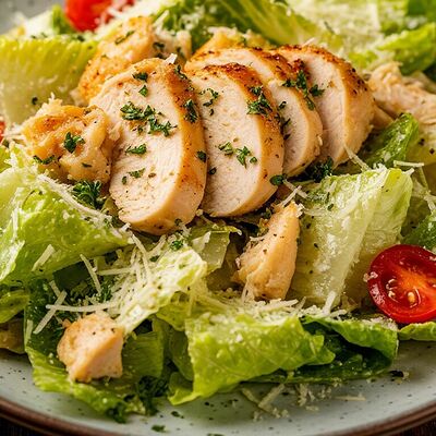 Салат Цезарь с курицей в Паровоz аттракцион бар по цене 420 ₽