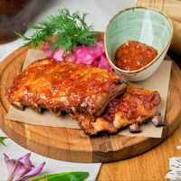 Свиные ребра на мангале в КинZa-Dза