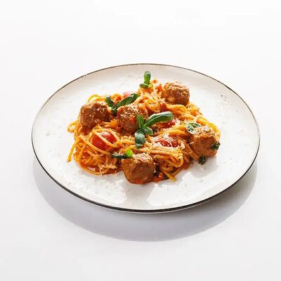 Спагетти с митболлами в Омлет станция по цене 490 ₽
