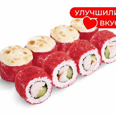 Запеченный Калифорния с креветкой ролл в Rolik по цене 576 ₽