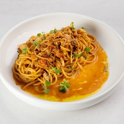 Фетучини с крабом в Море на Патриках по цене 1100