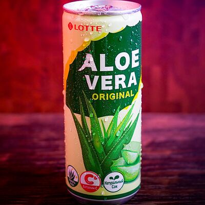 Lotte Aloe Vera original с кусочками алоэ в Meiwei по цене 100 ₽