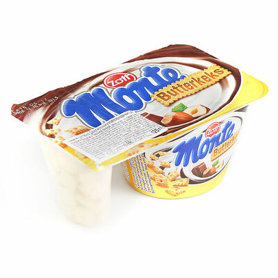 Десерт молочный шоколад, фундук и песочное печенье Zott Monte Cookies 13% бзмж в Азбука Вкуса Экспресс Меню по цене 134 ₽