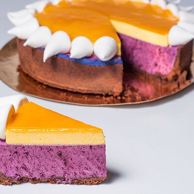 Холодный чизкейк с черникой и мангов Патиссон markt по цене 325 ₽