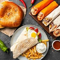 Логотип Шаурма и лепёшка