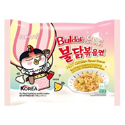 Samyang лапша рамэн Острая курица бульдак в соусе карбонара в Sweet Lavka по цене 620 ₽