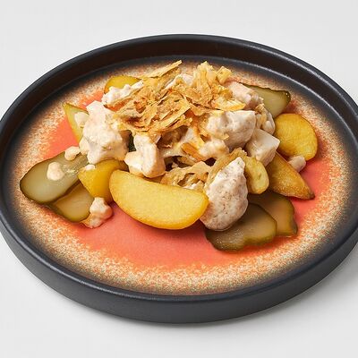 Сытный куш с курицей и картофелем по-деревенски в Panga Banga по цене 450 ₽