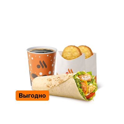 Чикен Фреш Ролл Большой Комбо в Вкусно – и точка по цене 456 ₽