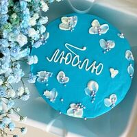 Бенто-торт люблю голубой в VIP Cake